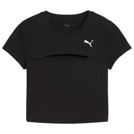 Puma Γυναικεία κοντομάνικη μπλούζα Wardrobe Essentials Cut-Out Baby Tee